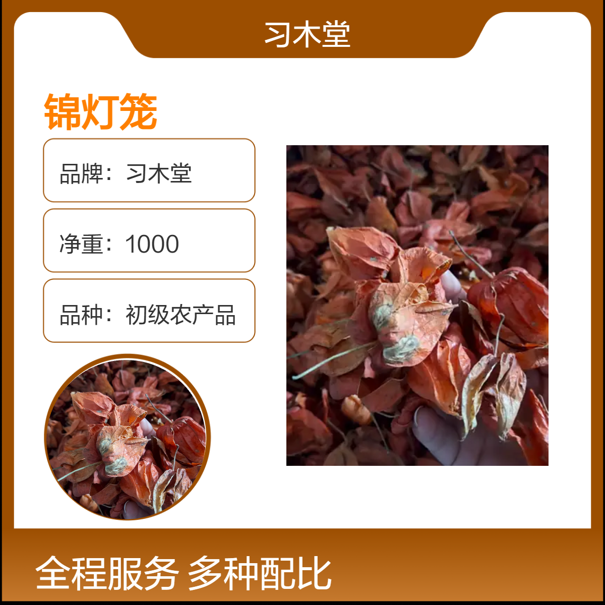 锦灯笼 挂金灯 产地直售 各种规格 无硫 无杂质 新货