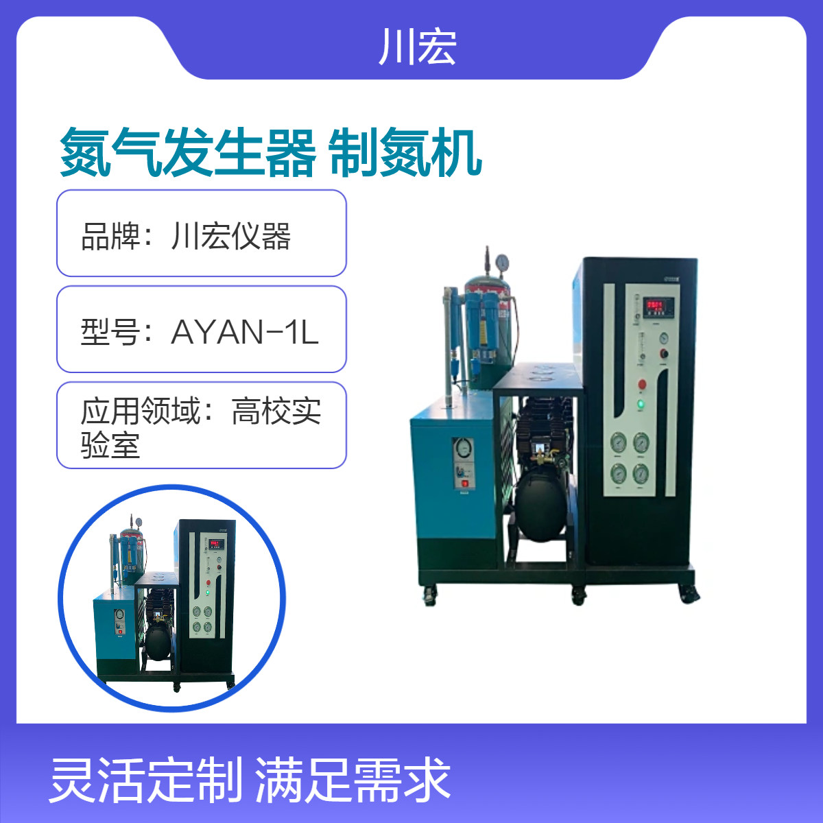 变压吸附氮气发生器 AYAN-60LB 大流量高纯度PSA制氮机