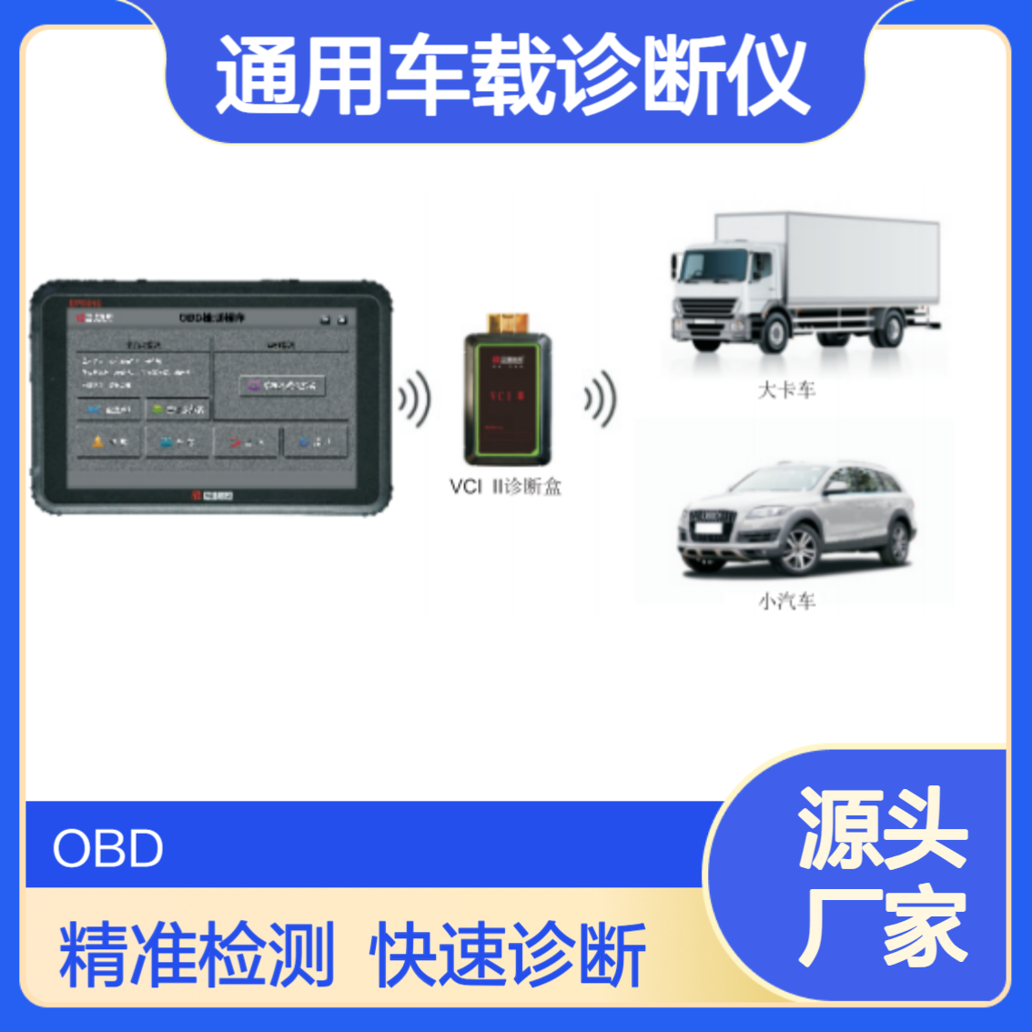 移动执法源设备OBD通用车载诊断仪 汽车故障检测仪