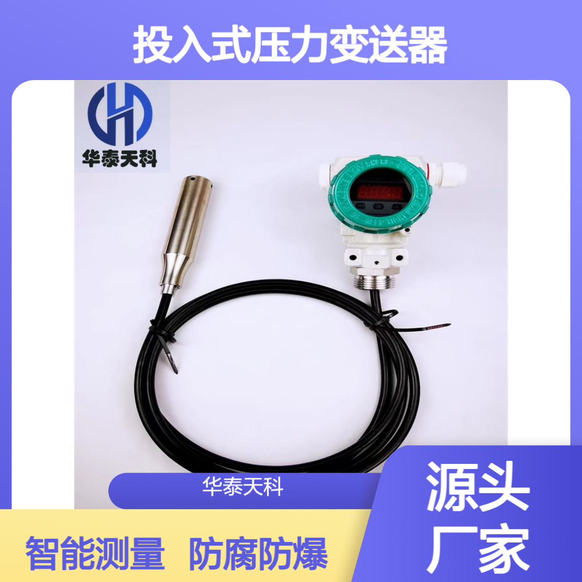 投入式压力变送器 防腐防爆 智能数字型 食品加工 华泰天科 支持选型