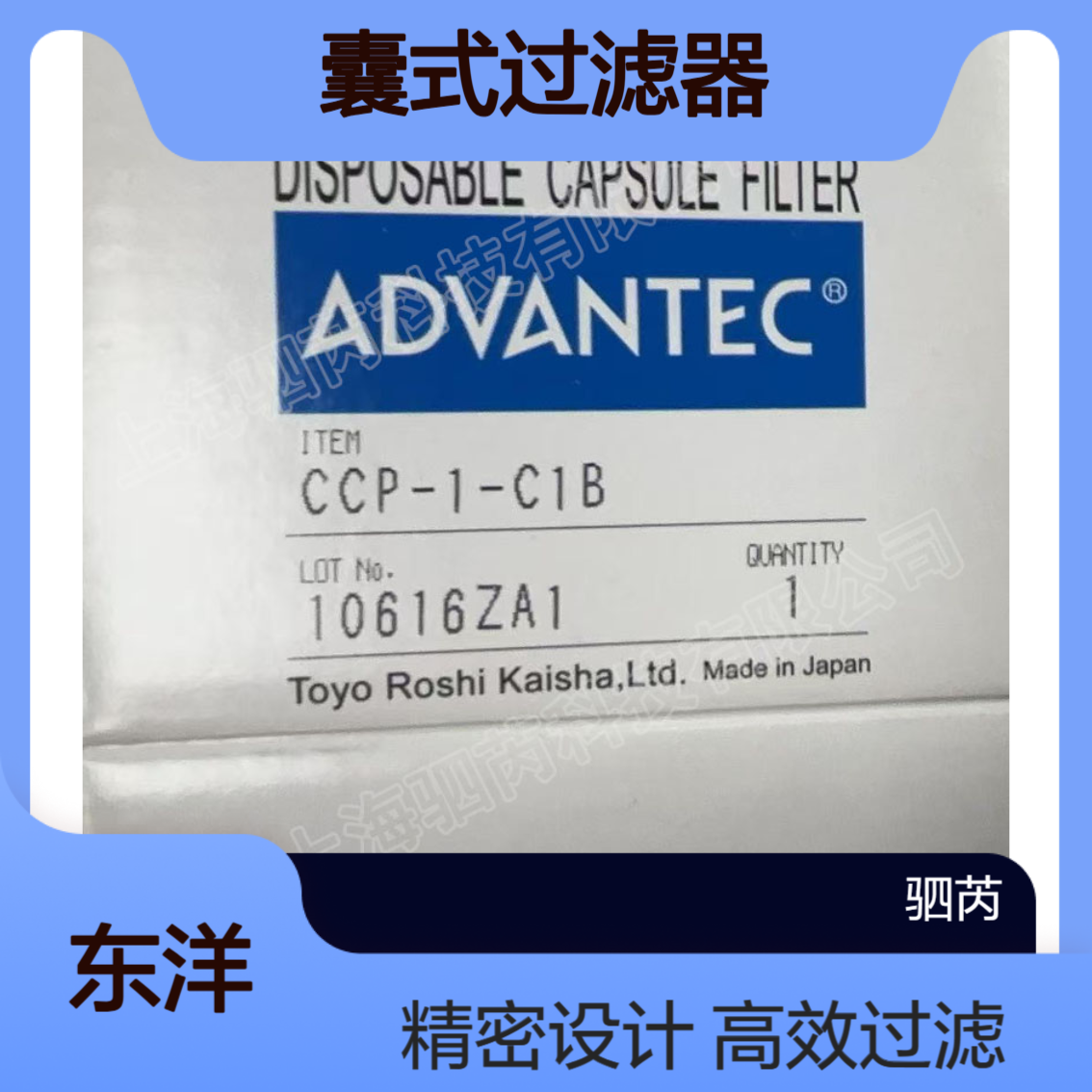 ADVANTEC东洋CCP孔径1um囊式过滤器 CCP-1-C1B