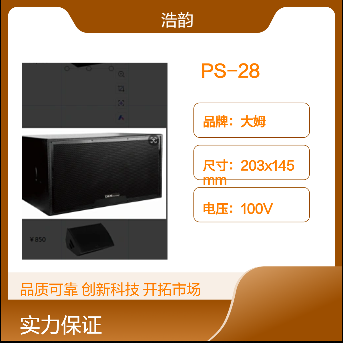 8Ω高阻抗音箱-PS28