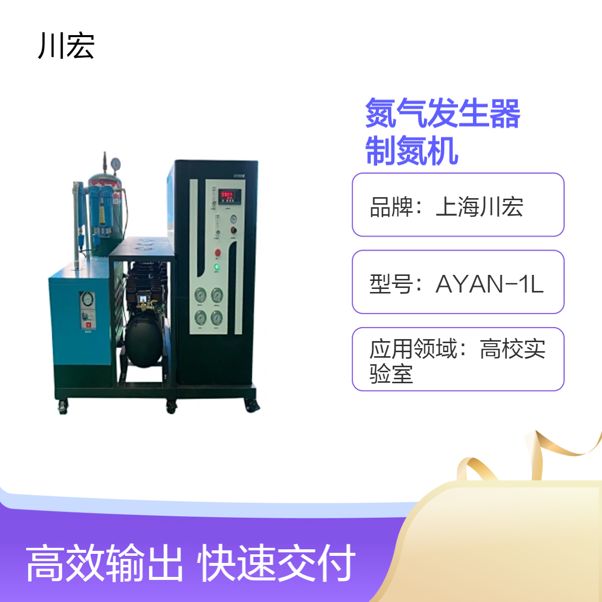 变压吸附氮气发生器 AYAN-100LB 大流量制氮机