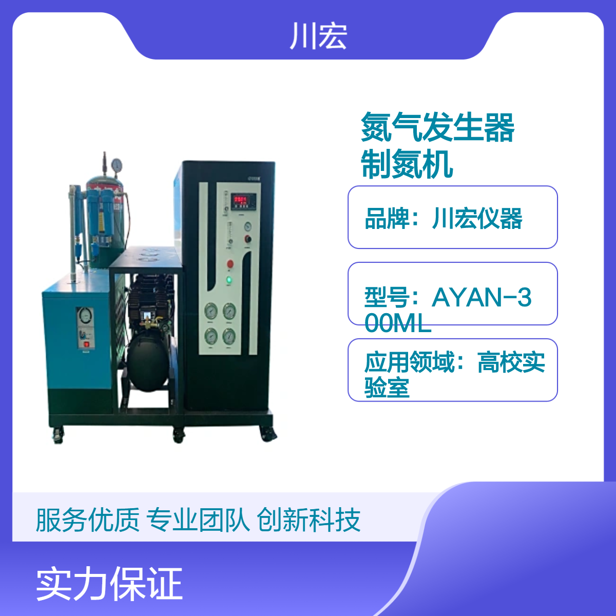 变压吸附氮气发生器 AYAN-50LB 高纯度PSA制氮机