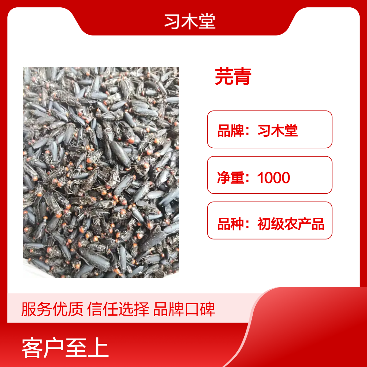 习木堂 芫青 批发 新货 无硫 烘干品质 产地直售 正宗