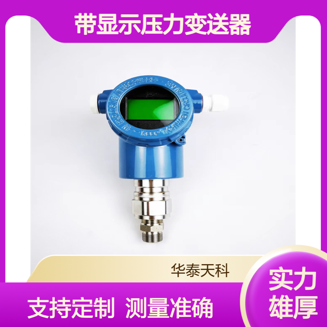 带显示压力变送器 脉冲输出 法兰连接 冶金水泥行业 华泰天科 实力工厂