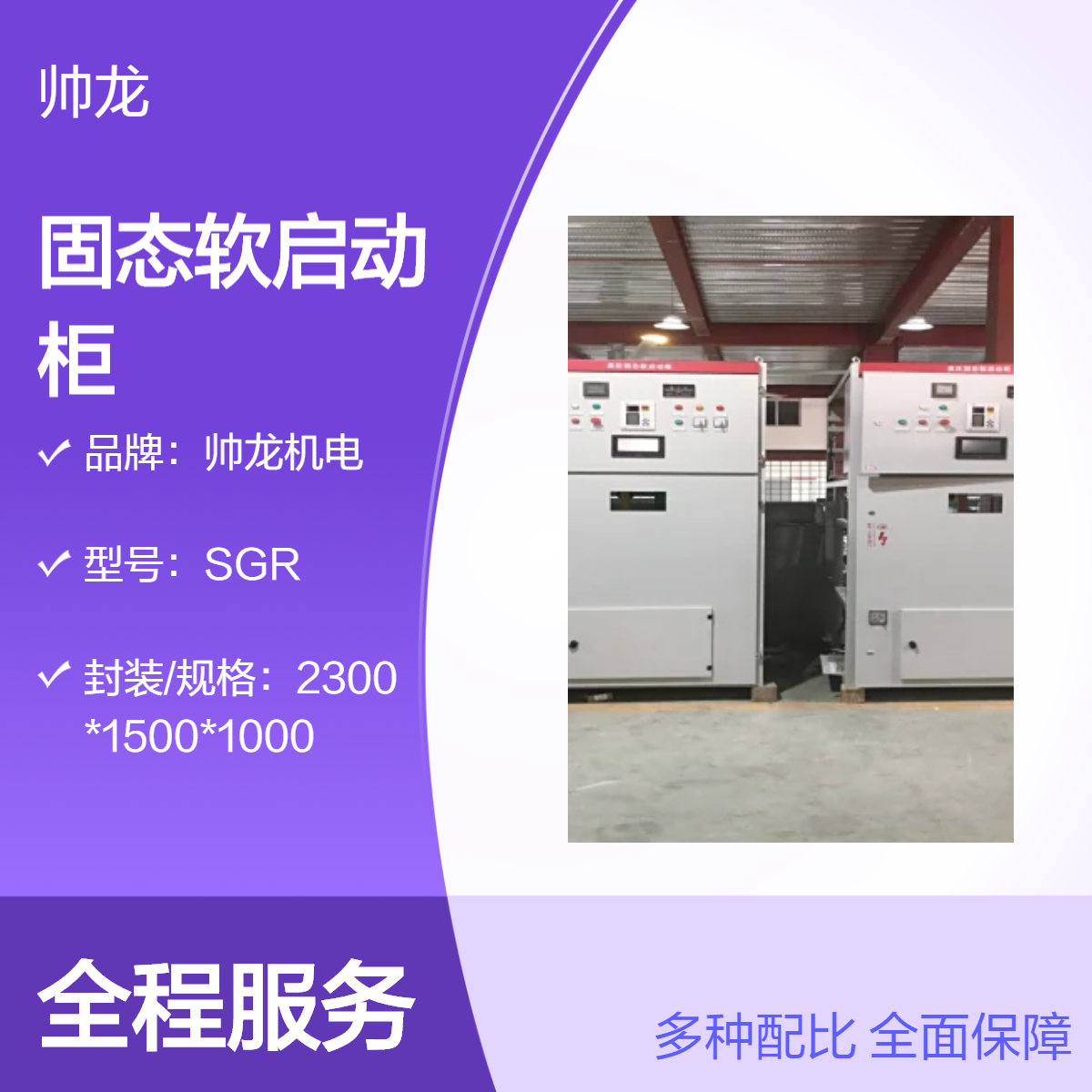 帅龙机电SGR 10kv高压固态软启动柜 空压机起动柜 安装简单 功能齐全