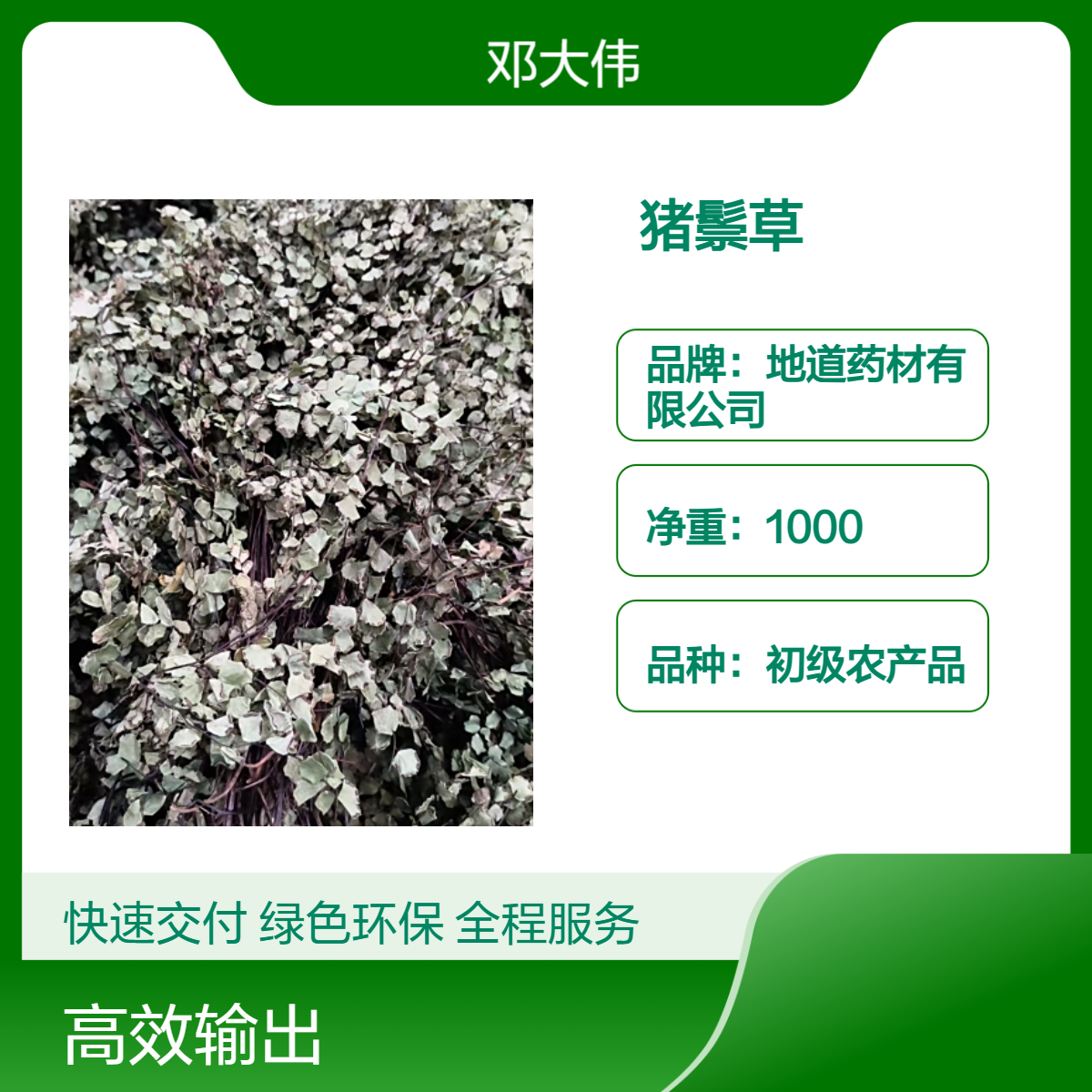 原色猪鬃草供应散装 阴凉干燥储存 优选原料 保质36个月防潮防蛀