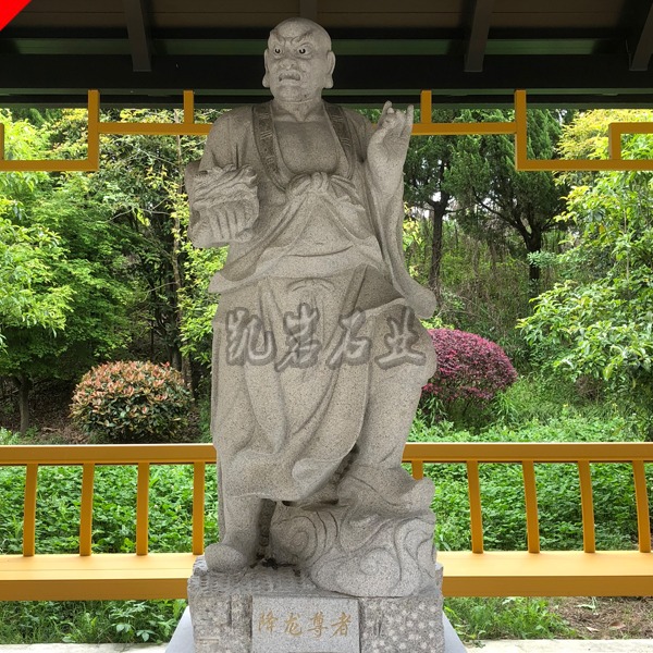 手工雕琢石雕十八罗汉雕像