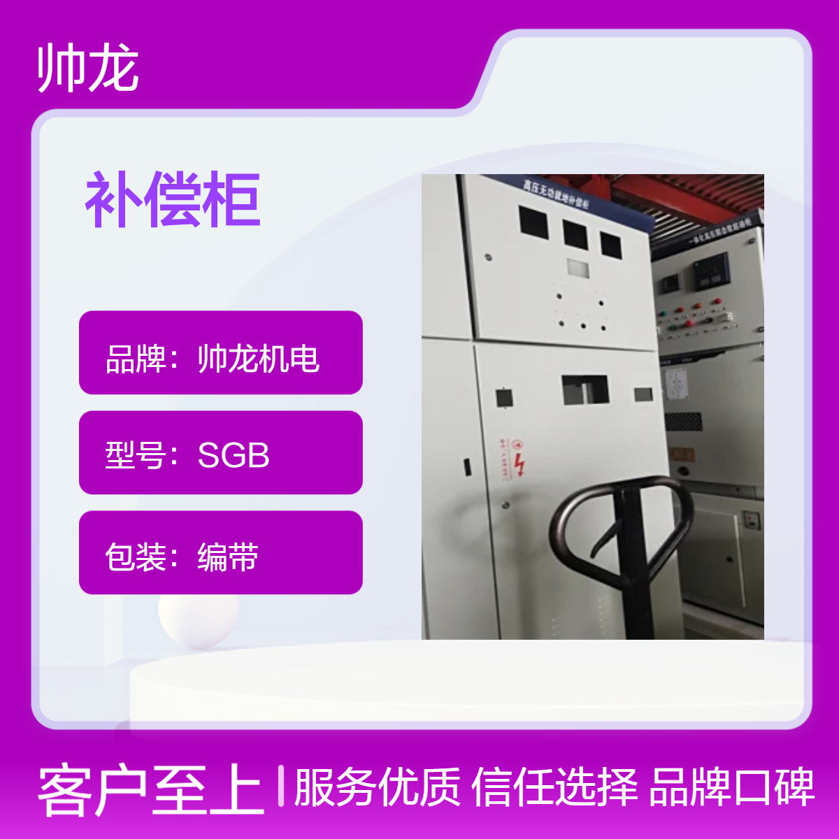 帅龙机电SGB高压无功补偿柜 10kv电容补偿装置 自动投切