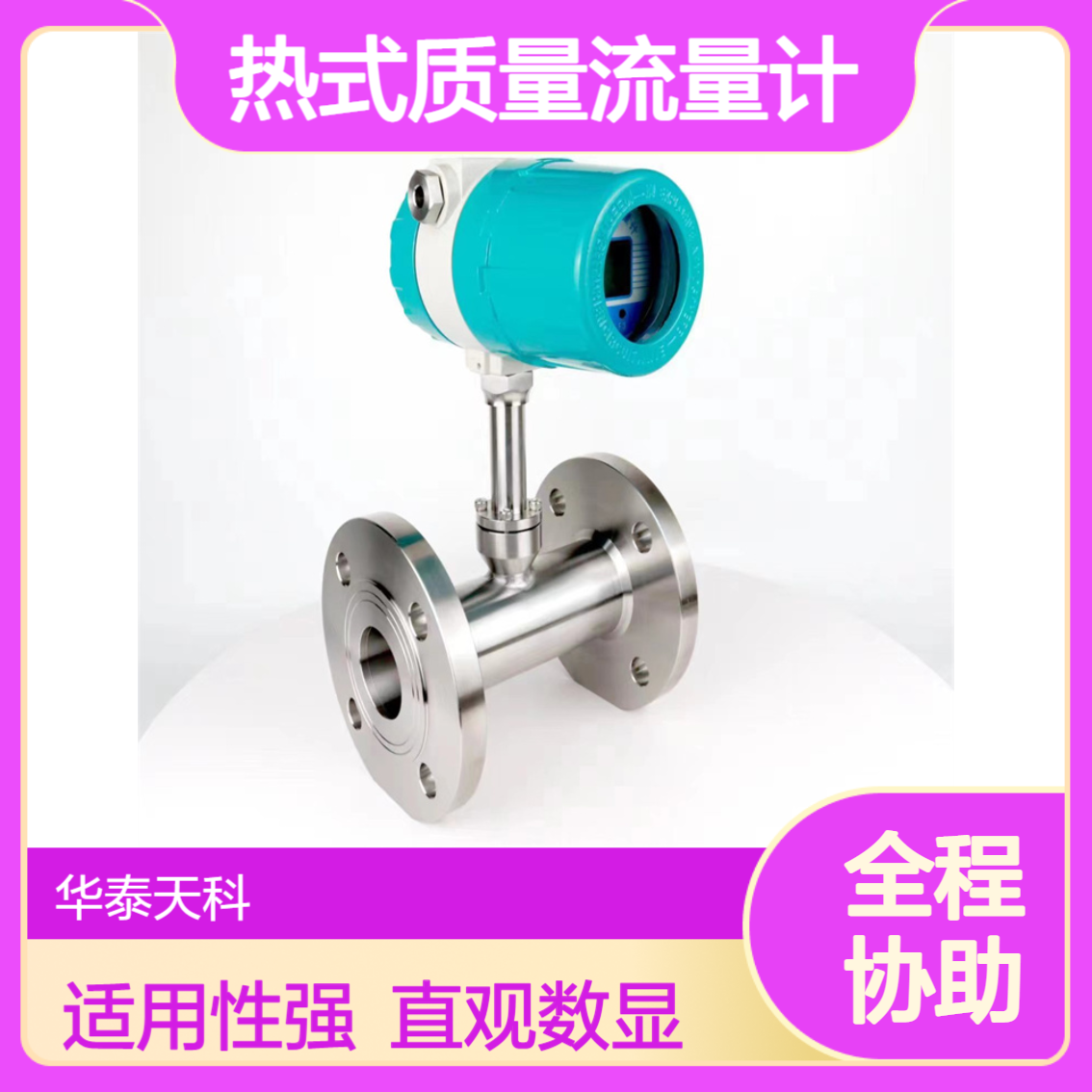 管段式热式质量流量计 温压补偿 数显直观 焦化厂可用 脉冲输出