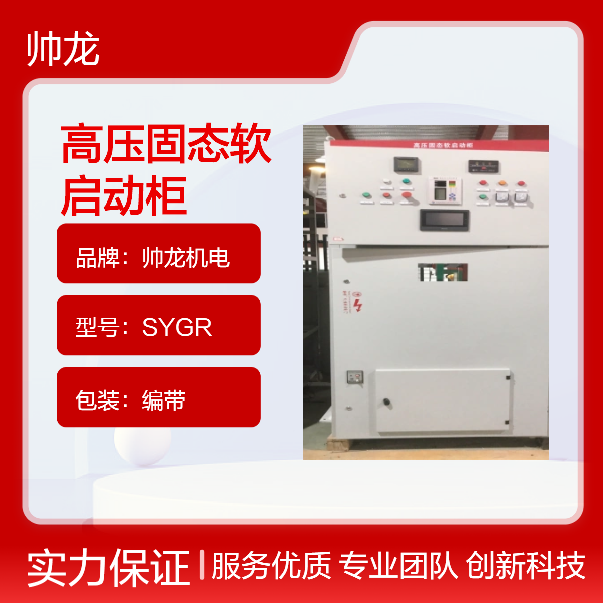 帅龙机电SGR高压固态软启动柜 水泵起动装置 控制柜