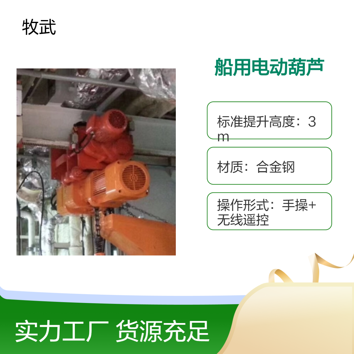 2.5T船用电动葫芦 齿条跑车 CCS船级社产品认证 IP56无石棉垫片