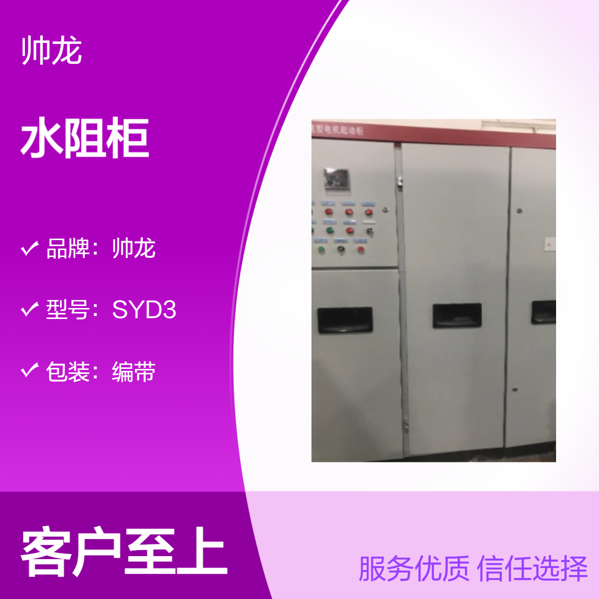 帅龙机电SYD3笼型水阻柜 高压电机液阻起动柜 经济实用
