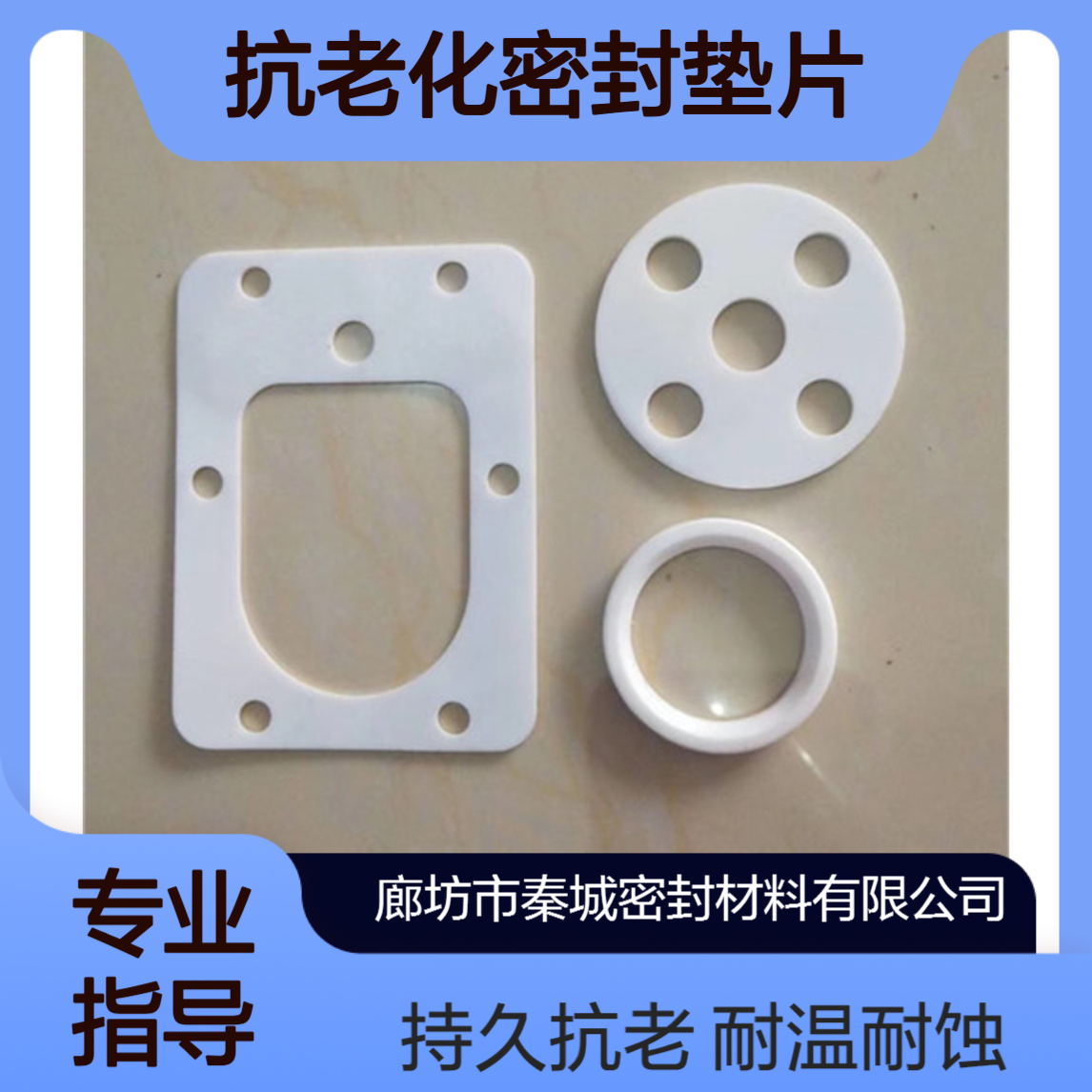 秦城 PTFE聚乙烯四氟法兰垫片耐高温耐腐蚀抗老化密封垫片铁氟龙垫
