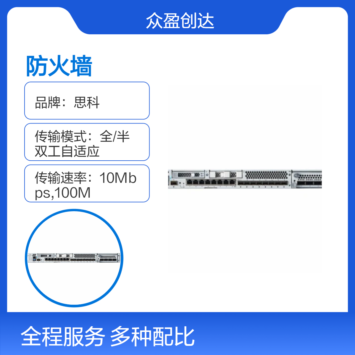 FPR3105-NGFW-K9 Cisco Secure Firewall 3105 NGFW Appliance, 1U防火墙