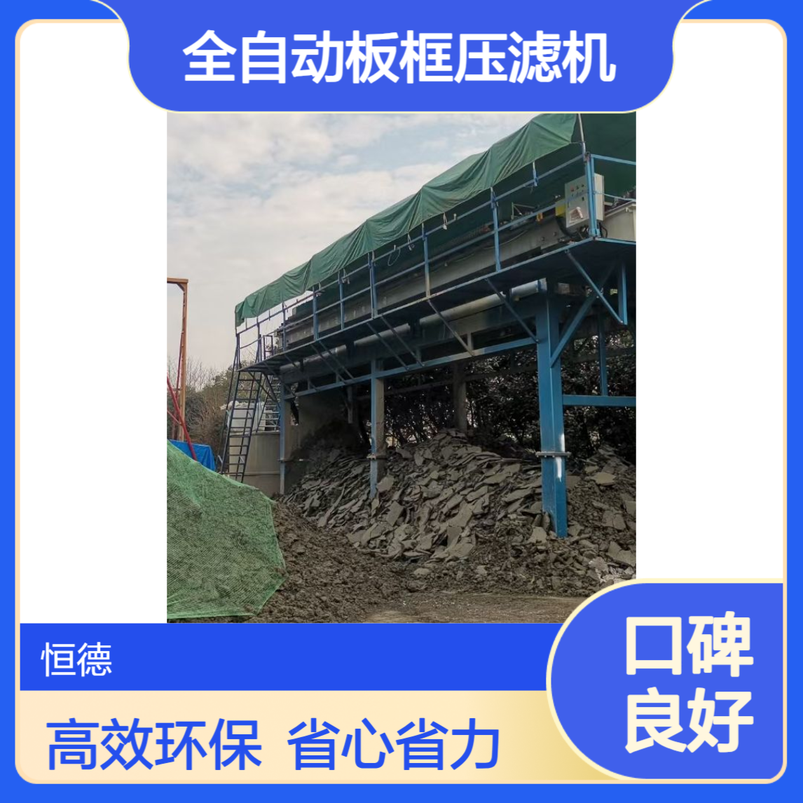 恒德环保厂家 污水处理设备出租 全自动板框压滤机泥浆处理 固液分离