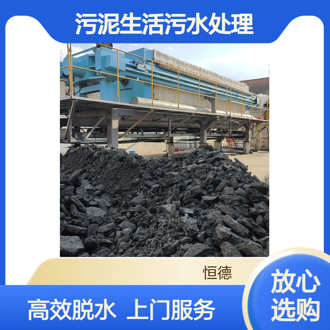 恒德环保 泥浆脱水机出租 市政污泥生活污水处理 支持定制上门处理