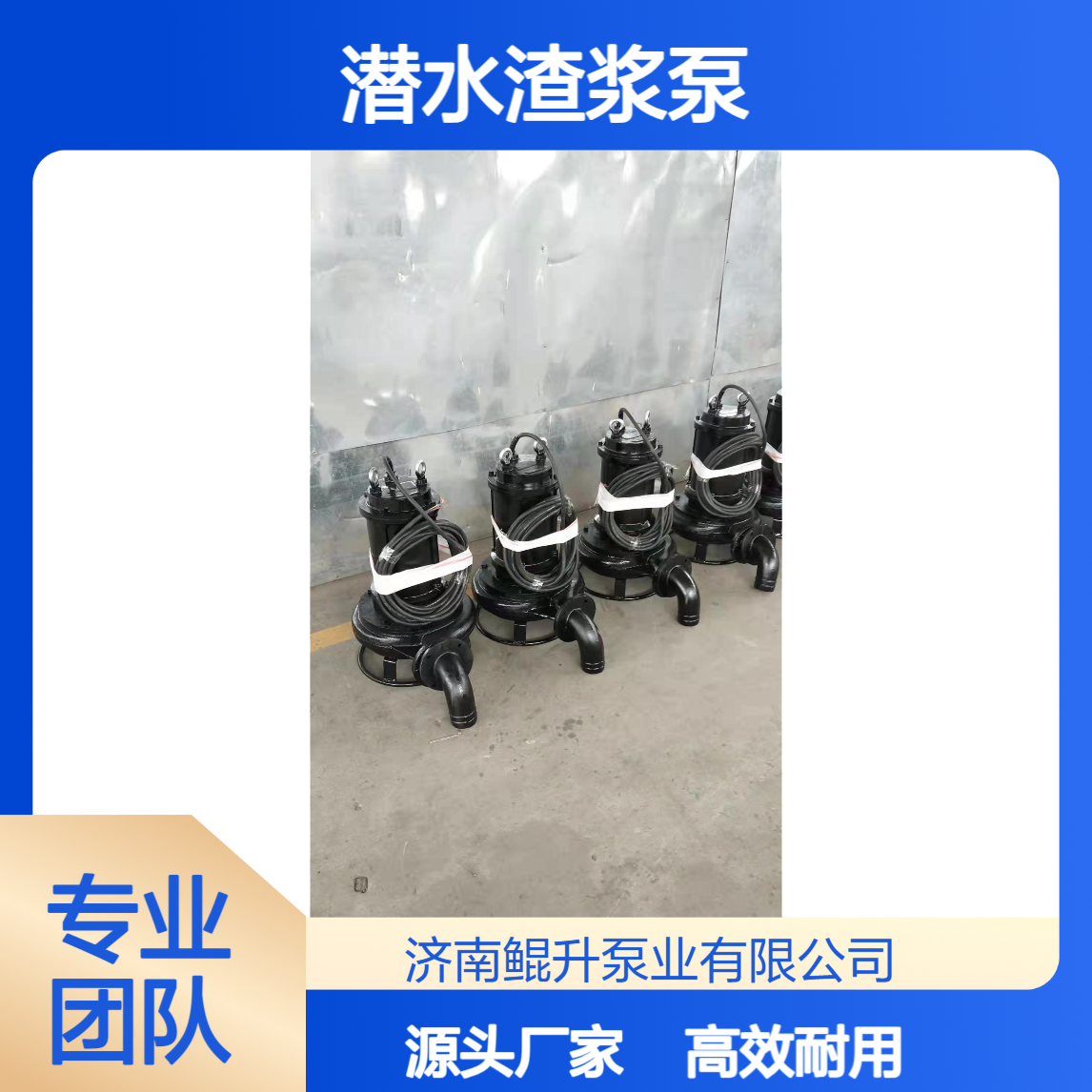3kw 潜水渣浆泵 高铬合金叶轮 无堵塞 矿山 / 电厂矿浆输送专用