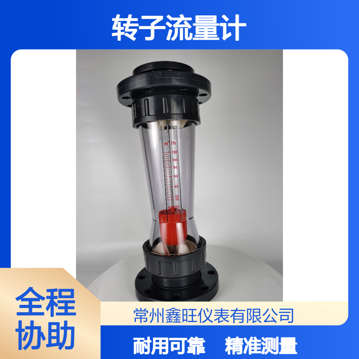 鑫旺仪表LZB-15S承插式反渗透膜转子流量计 垂直安装光度测量