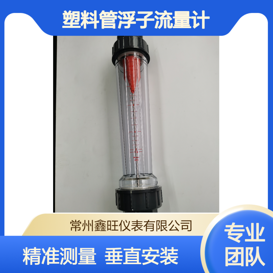 鑫旺仪表LZS-50塑料管浮子流量计 垂直安装 反渗透膜光度测量专用