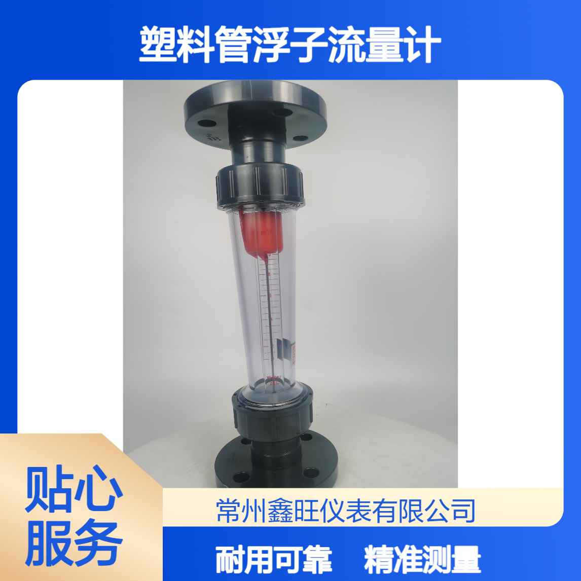 鑫旺仪表LZB-32S塑料管浮子流量计 RO膜用 垂直安装 精度2.5级