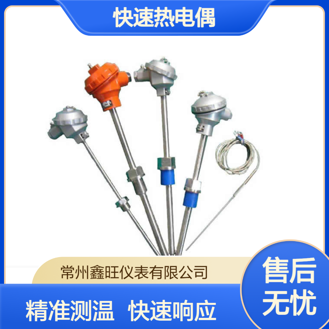 KW-602(D型)快速热电偶 24V螺纹安装 液体测温0.1分辨率 300℃适用