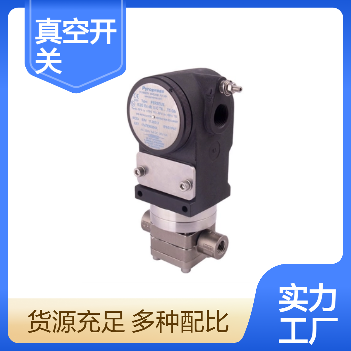 PYROPRESS品牌真空开关 便携式安装 高效稳定工业适用