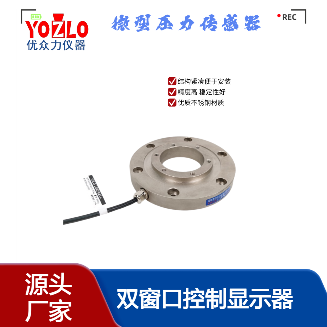 BHCG80-YL-10kN微型测力传感器 YL-310D双窗口控制显示器