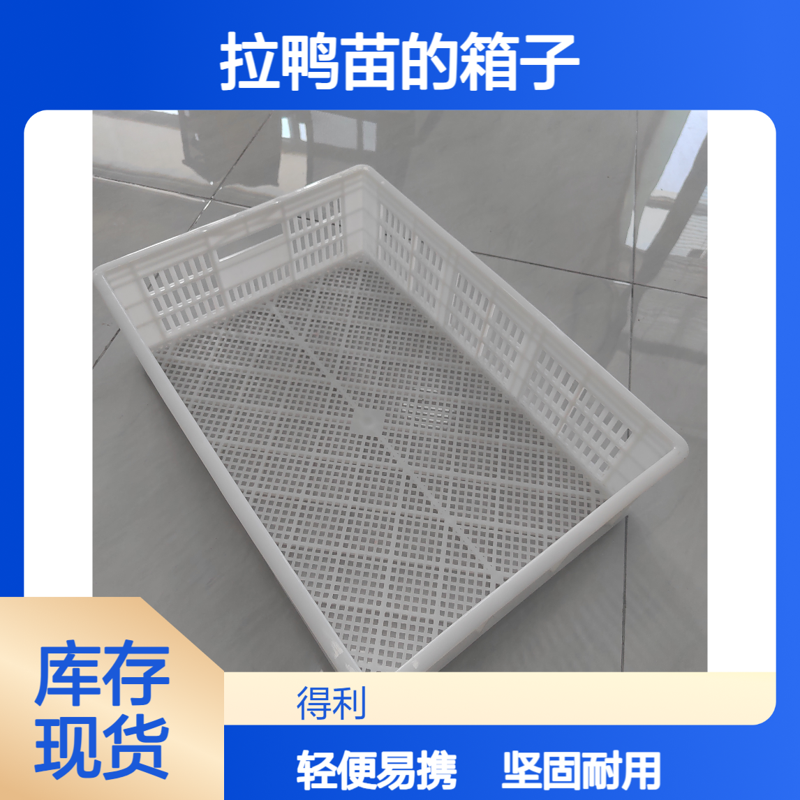 鸭苗周转筐 转运鸭苗的塑料筐子 拉鸭苗的箱子 得利畜牧