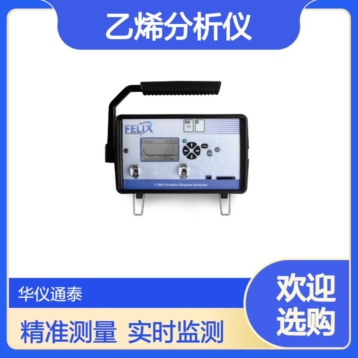 美国Felix F-900乙烯分析仪 实时测量 可得到CO2和O2的测量值