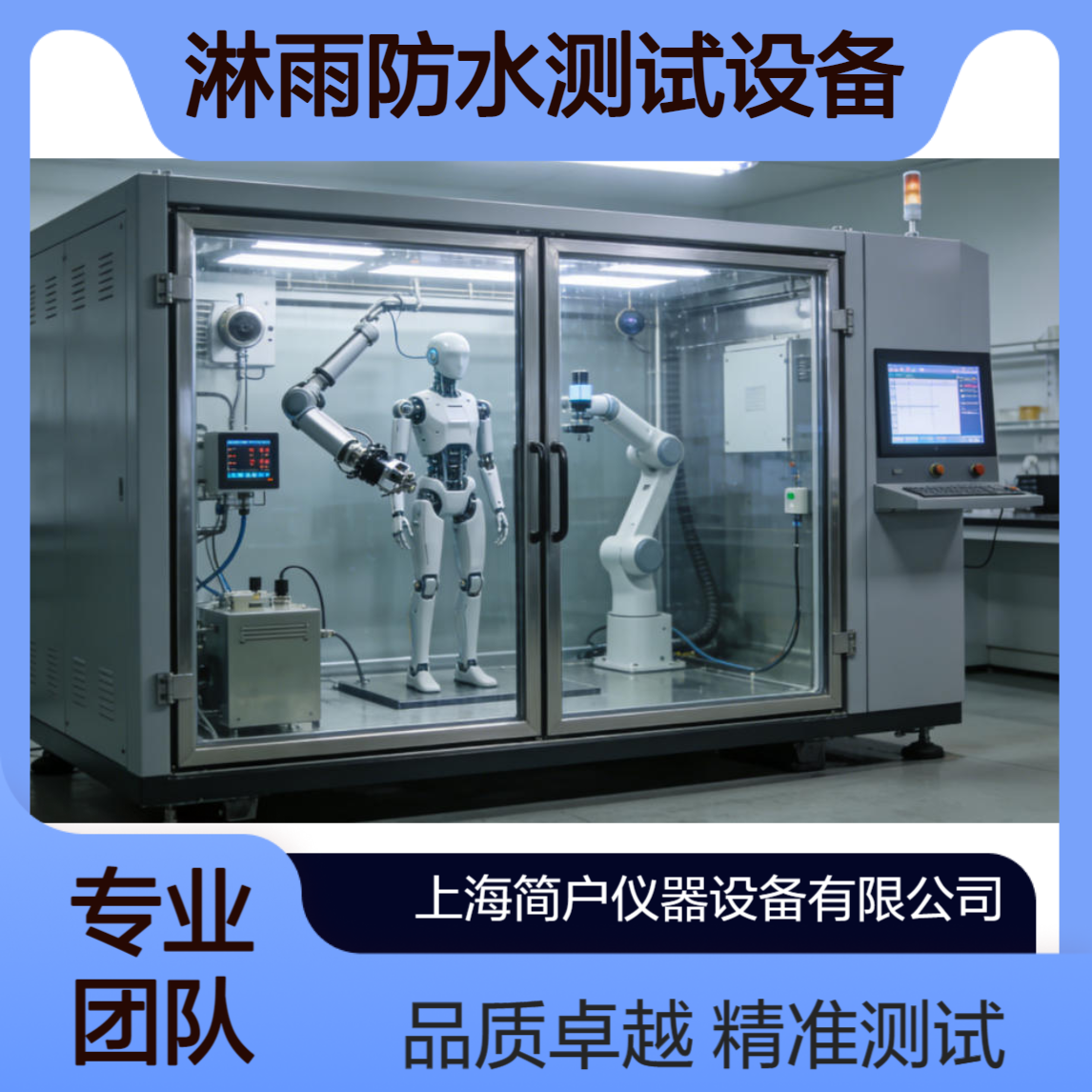 简户仪器 人形机器人高低温试验箱 淋雨防水测试设备 非标定制