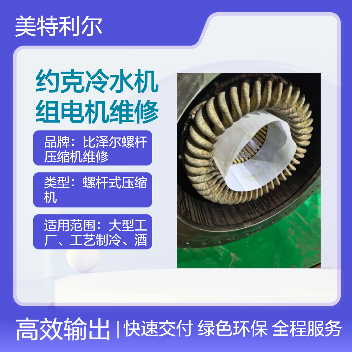 约克离心冷水机组高压10千伏电机维修 质保一年