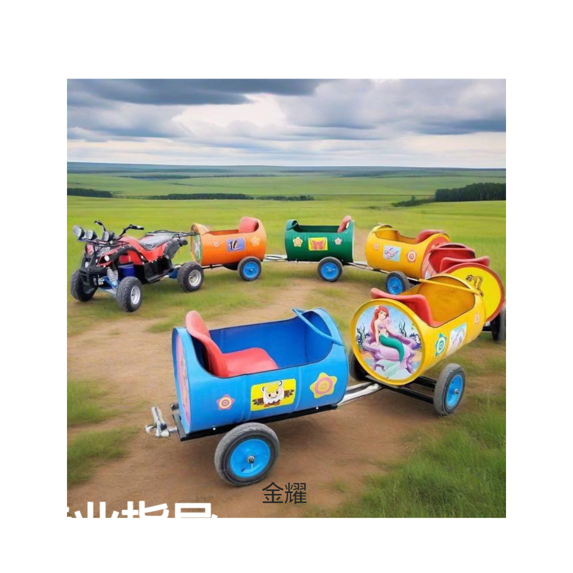 油桶定制小火车 越野沙滩海边 景区公园观光摆渡车