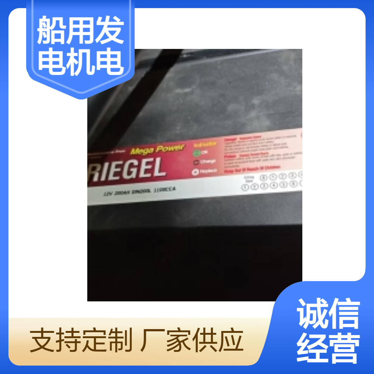 RIEGEL蓄电池DIN200L 12V200AH 1100CCA发电机电池