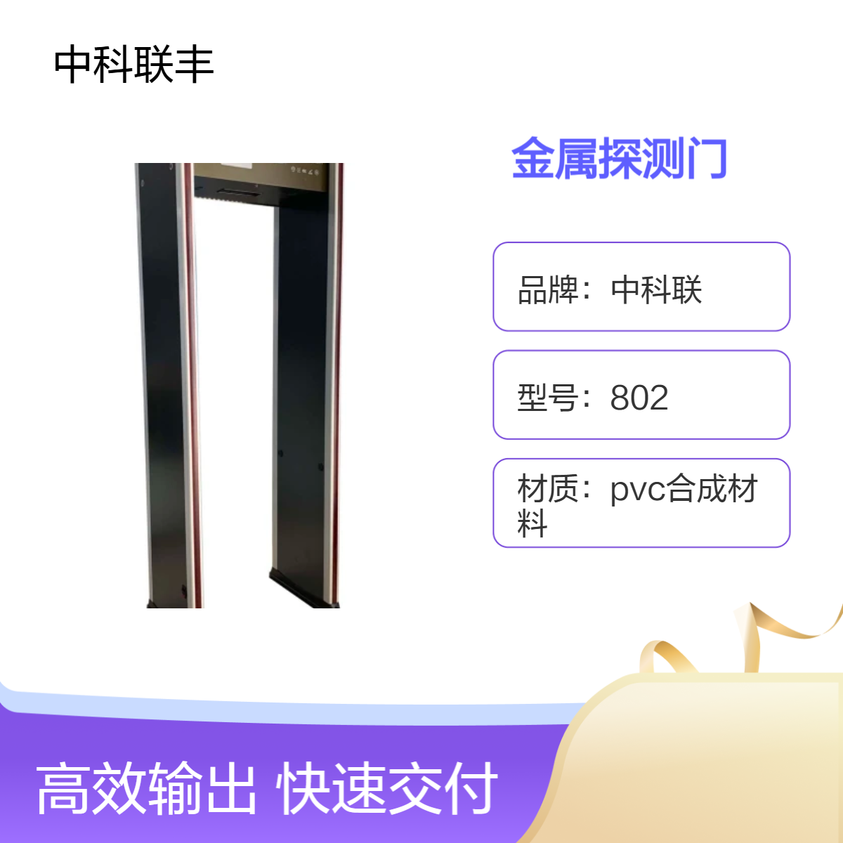 中科联803型33区黑色金属探测门 适用酒店车站酒吧