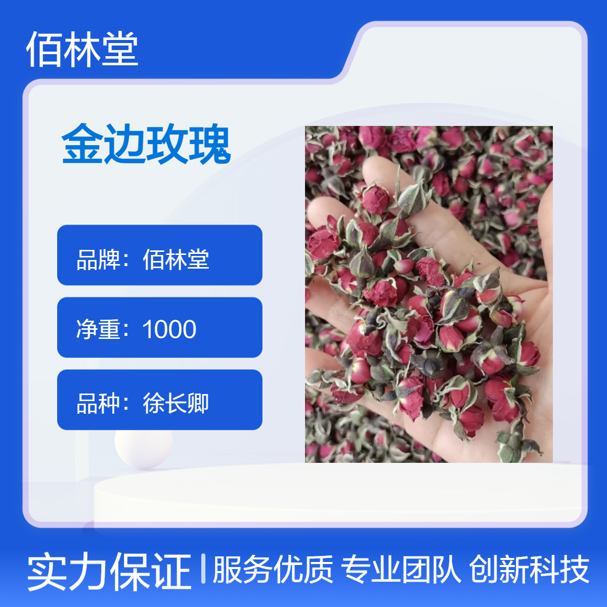 佰林堂一级金边玫瑰 批发零售 大量现货 阴凉干燥储存 初级农产品