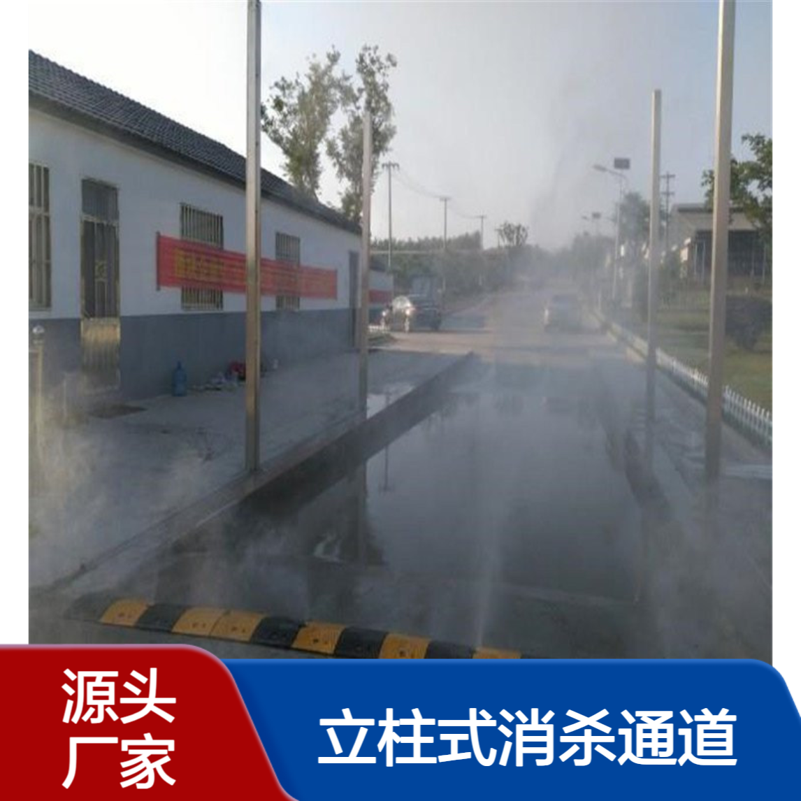 迎工机械 养殖场车辆消毒通道 立柱式消杀通道 屠杀场运输车雾化消毒
