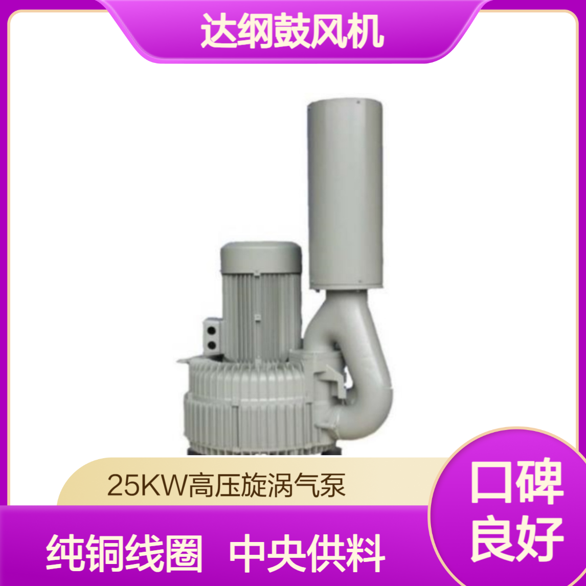 达纲旋涡气泵 25KW高压鼓风机 纯铜线圈DG-940-46中央供料配套