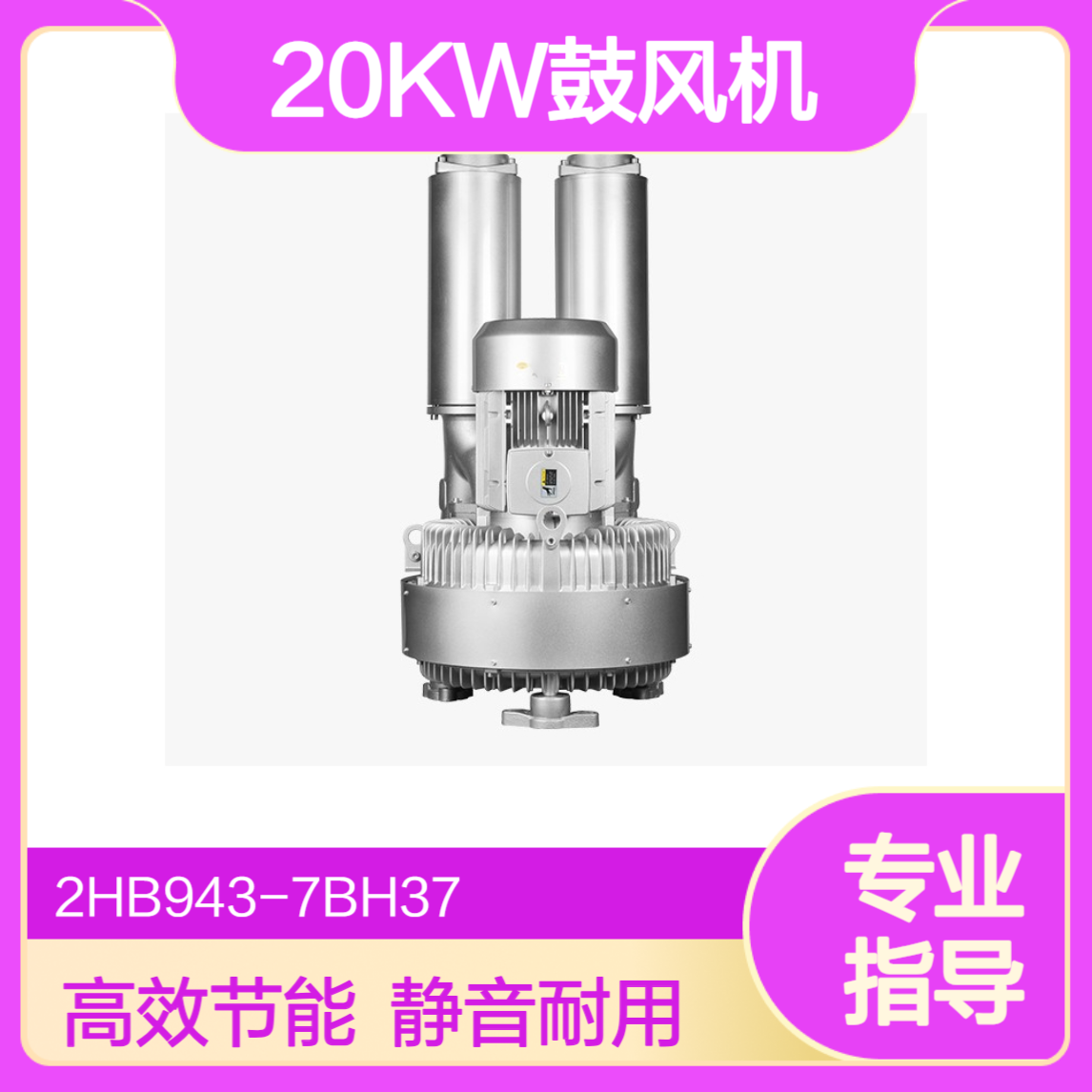 牙科真空设备配套2HB943-7BH37-20KW立式安装高压鼓风机